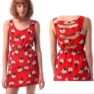 YAYA Nom De Plume Slasher Back Cut-Out Mini Dress